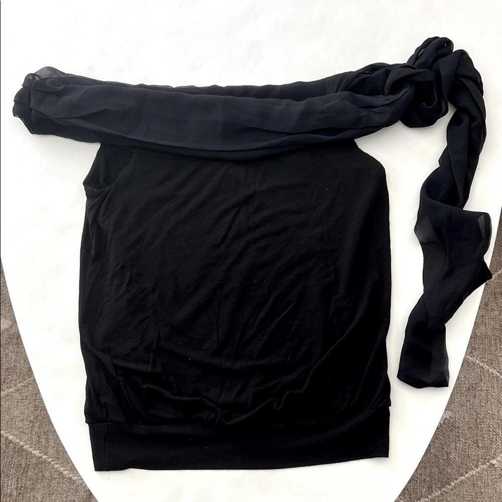 Arden B 90s Vintage Y2K Silk Off Shoulder Tie Elastic Waist Tank Top Size L